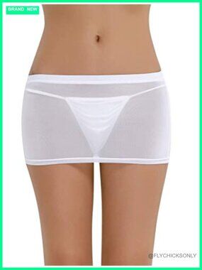 Sheer Micro Mini Skirt – Sexy See Through, Ice Silk Fabric